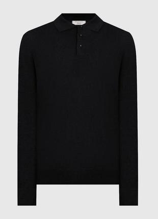 Джемпер поло черного цвета оверсайз свитер