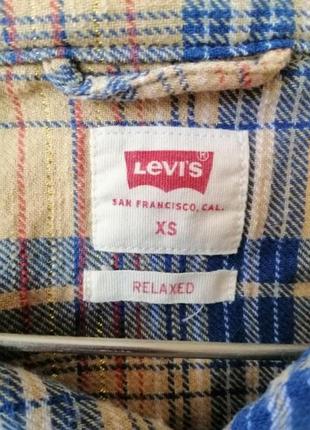 Брендовая рубашка levis в клетку с мужского плеча8 фото