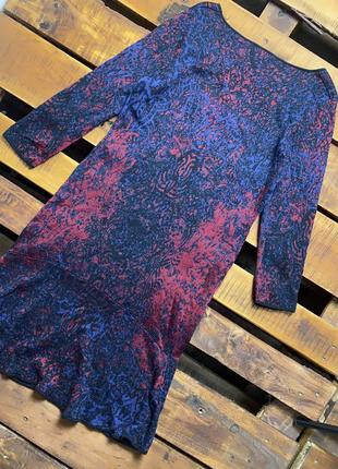 Жіноча сукня-міді з візерунком monsoon (монсун лрр ідеал оригінал різнокольорова)2 фото
