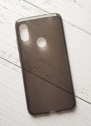 Чохол для xiaomi redmi note 6 pro силіконовий, прозорий, сірий