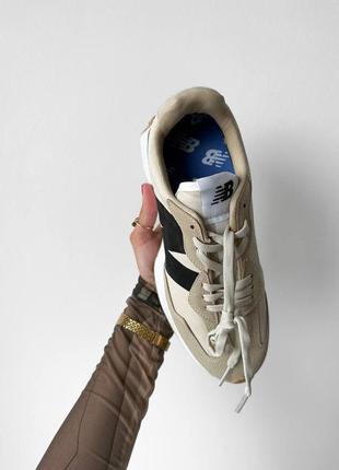 Кросівки new balance 327 beige/black (logo beige)5 фото