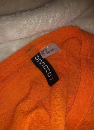 Джемпер кофта яркая оранжевая полупрозрачная гольф10 фото