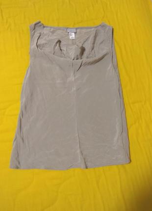 H&m блузука шелковая серая шелк 100%