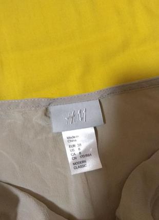 H&m блузука шелковая серая шелк 100%4 фото