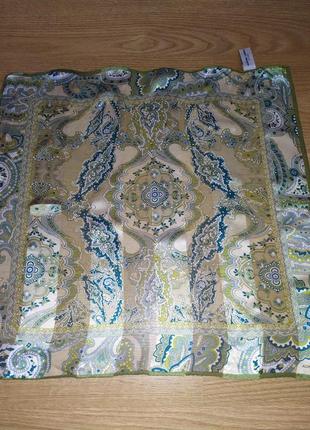 Adrienne landau шикарный винтажный шелковый платок6 фото
