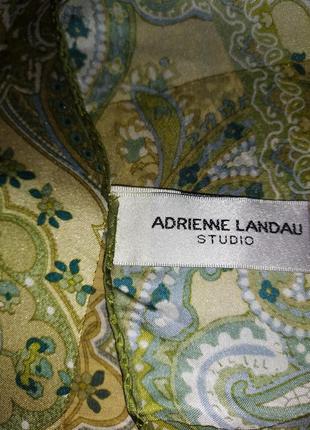 Adrienne landau шикарный винтажный шелковый платок4 фото