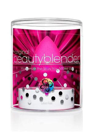 Спонж beautyblender original розовый + мини мыло для очистки solid blendercleanser