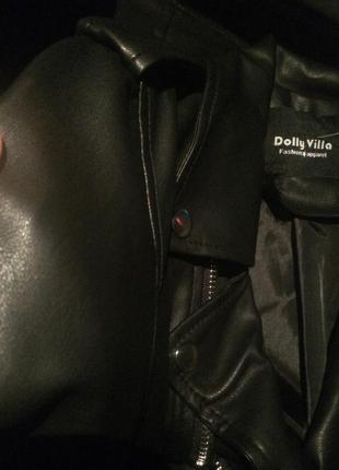 Новая чёрная курточка эко кожа куртка косуха кожанка2 фото