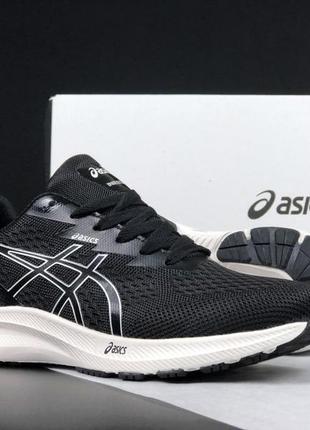 Мужские зимние кроссовки   asics gel-excite 10 черные с белым6 фото