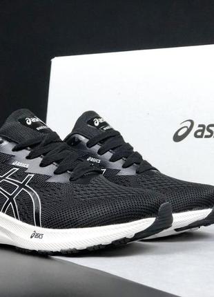 Мужские зимние кроссовки   asics gel-excite 10 черные с белым2 фото