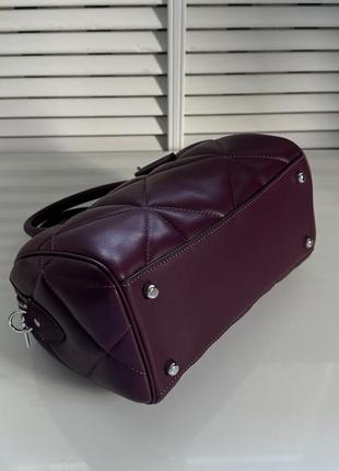 Шкіряна сумка rowan satchel with puffy coach3 фото