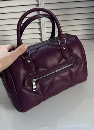 Шкіряна сумка rowan satchel with puffy coach4 фото