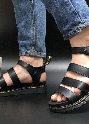 Летние женские сандалии dr martens sandals black, сандалии-босоножки летние6 фото