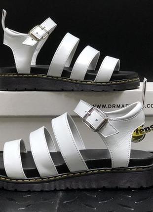 Dr martens sandals, летние женские белые сандали-сандалии-босоножки, сандалі літо1 фото