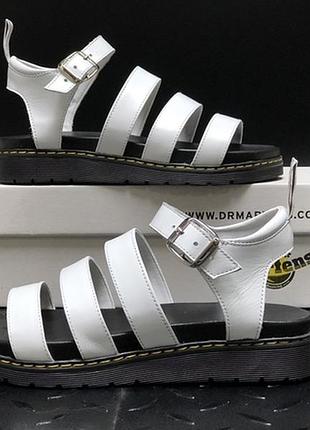 Dr martens sandals, летние женские белые сандали-сандалии-босоножки, сандалі літо