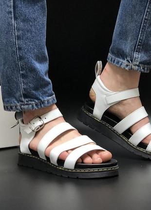 Dr martens sandals, летние женские белые сандали-сандалии-босоножки, сандалі літо7 фото