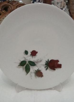 Старинная тарелка цветы роза фарфор бавария германия №954(1)5 фото