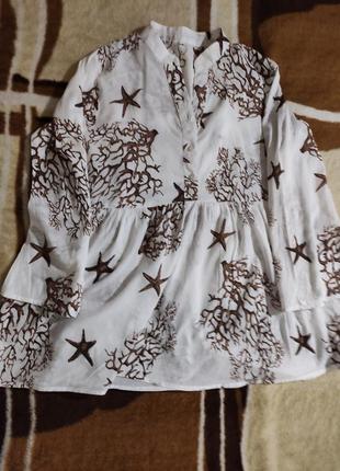 Туніка бабовна, блузка великий розмір, оверсайз9 фото