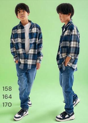 H&amp;m голубые джинсы подростковые 164 для мальчика1 фото