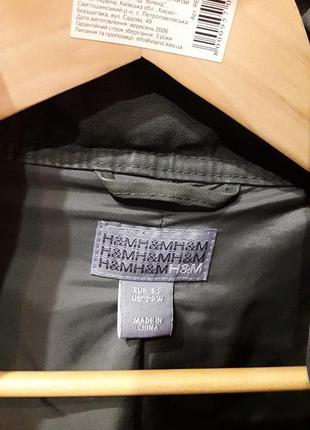 Куртка/унісекс h&m  m65 jacket із щільного котону колір хакі.2 фото