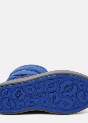 Черевики crocs jibbitz lodgepoint shiny сині крокс сапоги  дутіки стьогані4 фото