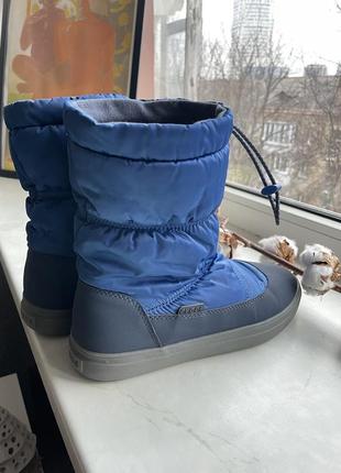 Черевики crocs jibbitz lodgepoint shiny сині крокс сапоги  дутіки стьогані9 фото