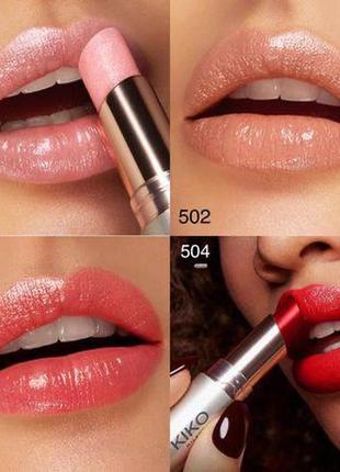 Kiko milano jelly stylo lipstick 501, 502, 507, 511, 512 помада для губ8 фото