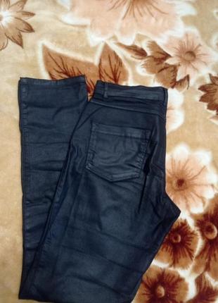 Брюки брюки джинсы вощены под кожу р.38 eur dream star2 фото