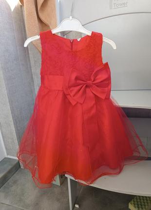 Червона нарядна сукня плаття1 фото