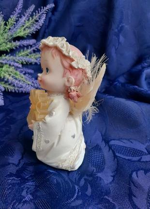 Ангел с крестом музыкальный статуэтка фигурка ангелочек декоративный