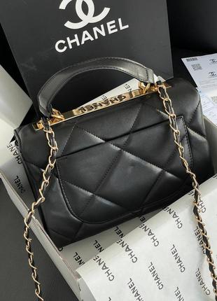 Сумка chanel classic black-gold6 фото