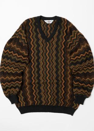 Dalmine vintage v-ck sweater like missoni мужской свитер