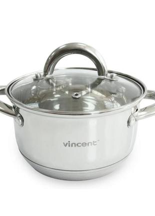 Каструля з кришкою vincent 1,9 л