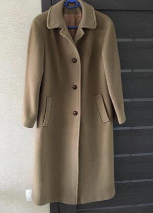 Шерстяное пальто, шерстяное пальто кемэл, винтаж