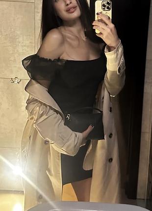 Вечернее маленькое чёрное платье zara коктейльное выходное s