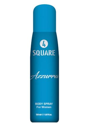 Жіночий дезодорант-спрей 4 square azzura, 150 мл1 фото