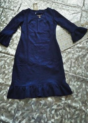 У наявності стильні жіночі плаття в темно-синьому кольорі, 42 44 46 48 розмір