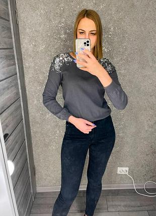 Джемпер с пайетками h&m3 фото