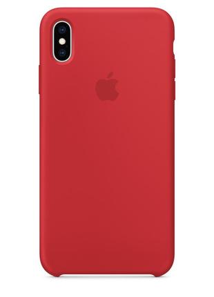 Чохол silicone case для iphone xs max red (силіконовий чохол червоний силікон кейс на айфон хс макс)1 фото