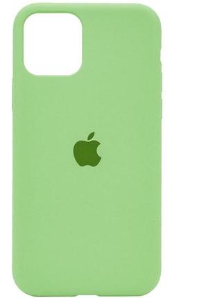 Чохол silicone case для iphone 11 pro max mint (силіконовий чохол м'ятний силікон кейс 11 про макс) full