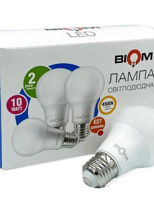 Мультипак "2+1" led лампа biom а60 10w e27 4500k bt-510/3