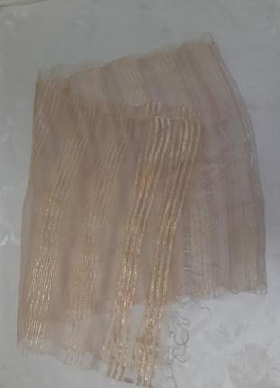 Нежный невесомый шарф паутинка из органзы шелк+ вискоза индия3 фото