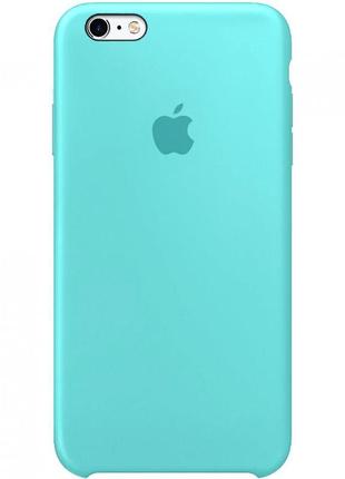 Чохол silicone case для iphone 6/6s sea blue (силіконовий чохол sea blue силікон кейс айфон 6/6s) full1 фото