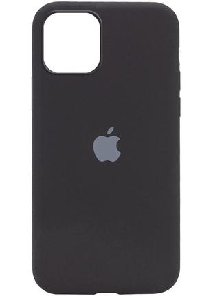 Чохол full silicone case для iphone 12 / 12 pro black (силіконовий чохол чорний силікон кейс айфон 12 про)