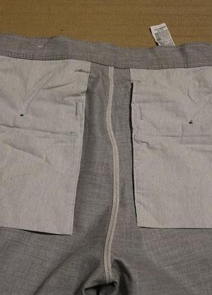 Красивые узкие смесовые брюки светло-серого меланжевого цвета  zara man испания 30 р.6 фото