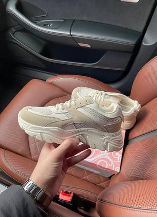 Кросівки бежеві на платформі дихаючі жіночі весна літо