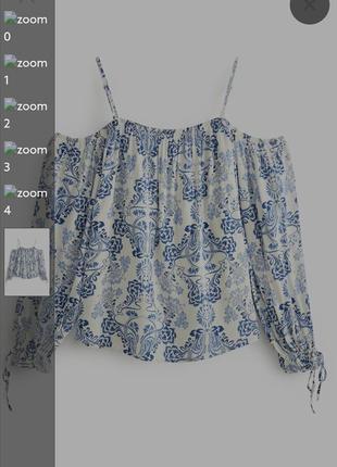 Блуза с открытыми плечами3 фото
