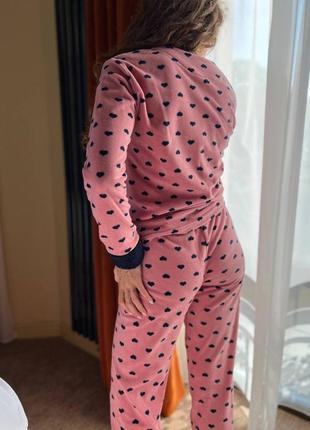 Мягкая пижама домашний костюм флис махра5 фото