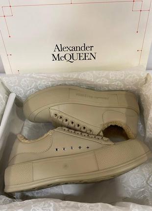 Шкіряні зимові кеди alexander mcqueen5 фото