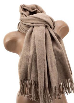 Жіночий кашеміровий шарф luxwear s128006 какао